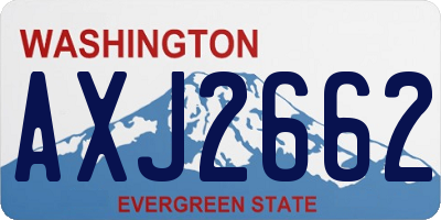WA license plate AXJ2662
