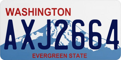 WA license plate AXJ2664