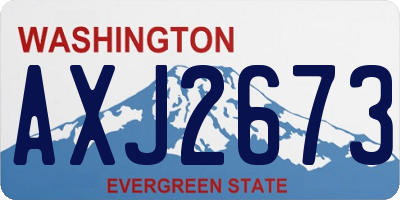 WA license plate AXJ2673