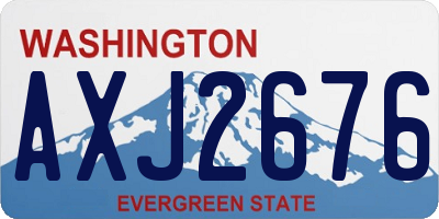 WA license plate AXJ2676