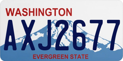 WA license plate AXJ2677