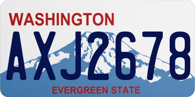 WA license plate AXJ2678
