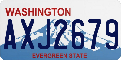 WA license plate AXJ2679