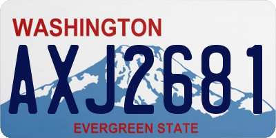 WA license plate AXJ2681