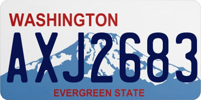 WA license plate AXJ2683