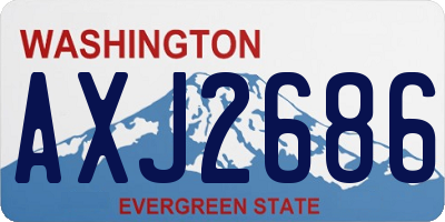 WA license plate AXJ2686