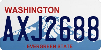 WA license plate AXJ2688