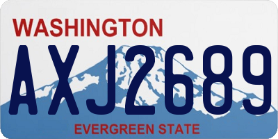 WA license plate AXJ2689