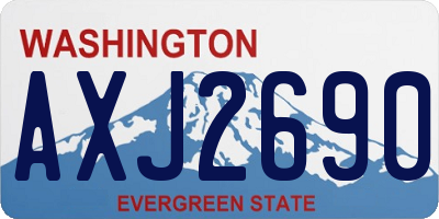 WA license plate AXJ2690
