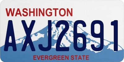 WA license plate AXJ2691