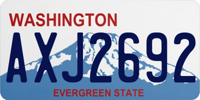 WA license plate AXJ2692