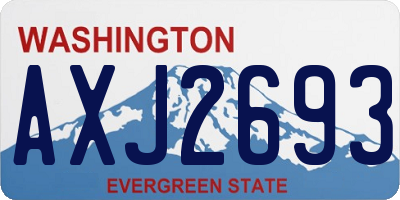 WA license plate AXJ2693