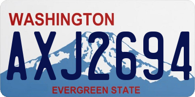 WA license plate AXJ2694