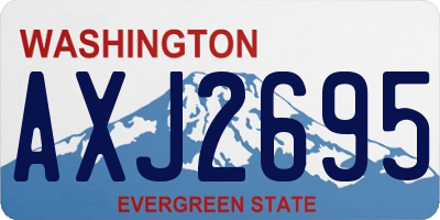WA license plate AXJ2695