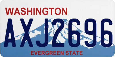 WA license plate AXJ2696
