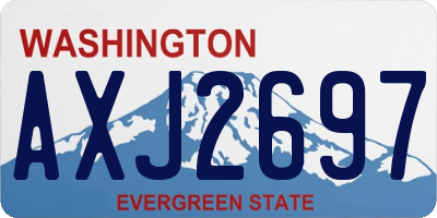 WA license plate AXJ2697