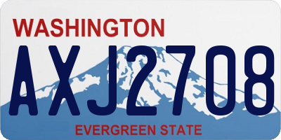 WA license plate AXJ2708