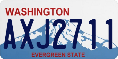 WA license plate AXJ2711