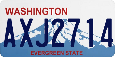 WA license plate AXJ2714