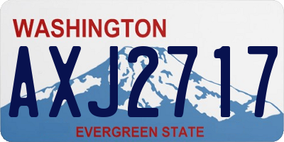 WA license plate AXJ2717