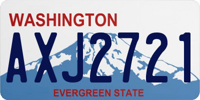 WA license plate AXJ2721