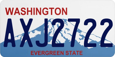 WA license plate AXJ2722
