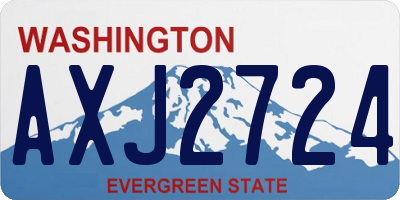 WA license plate AXJ2724