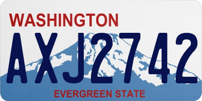 WA license plate AXJ2742