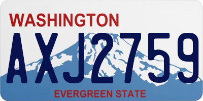 WA license plate AXJ2759