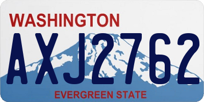 WA license plate AXJ2762
