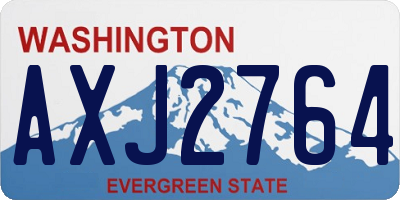 WA license plate AXJ2764