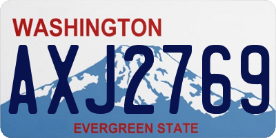 WA license plate AXJ2769