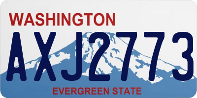 WA license plate AXJ2773
