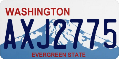 WA license plate AXJ2775