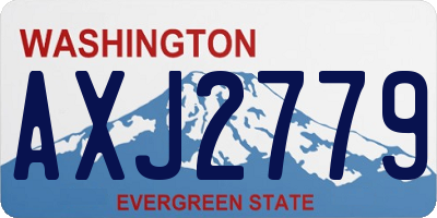 WA license plate AXJ2779