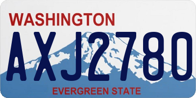 WA license plate AXJ2780