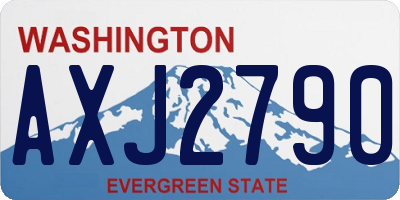 WA license plate AXJ2790