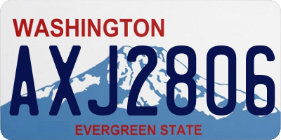 WA license plate AXJ2806