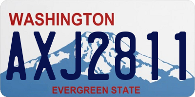 WA license plate AXJ2811