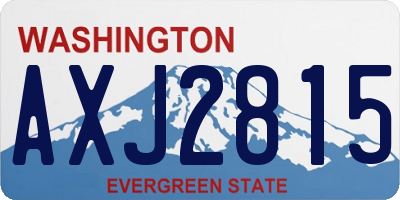 WA license plate AXJ2815