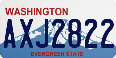 WA license plate AXJ2822
