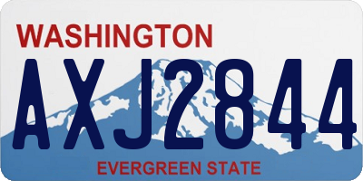 WA license plate AXJ2844