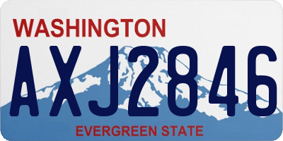 WA license plate AXJ2846