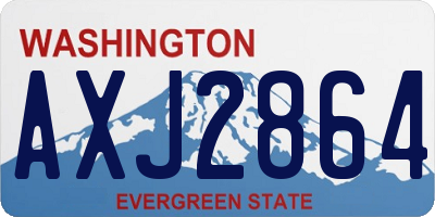 WA license plate AXJ2864