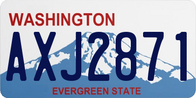 WA license plate AXJ2871