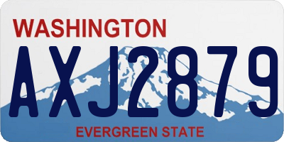 WA license plate AXJ2879