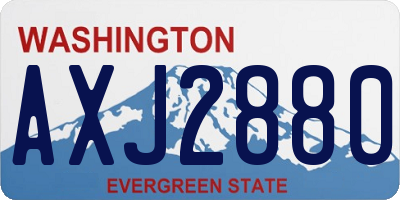 WA license plate AXJ2880