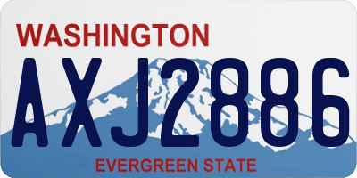 WA license plate AXJ2886