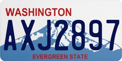 WA license plate AXJ2897
