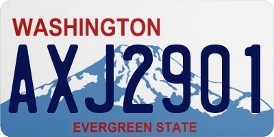 WA license plate AXJ2901